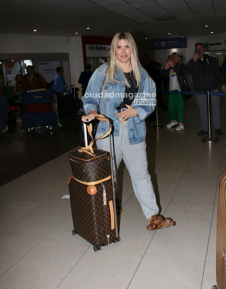 Wanda Nara llegó a Argentina (Foto: Movilpress).