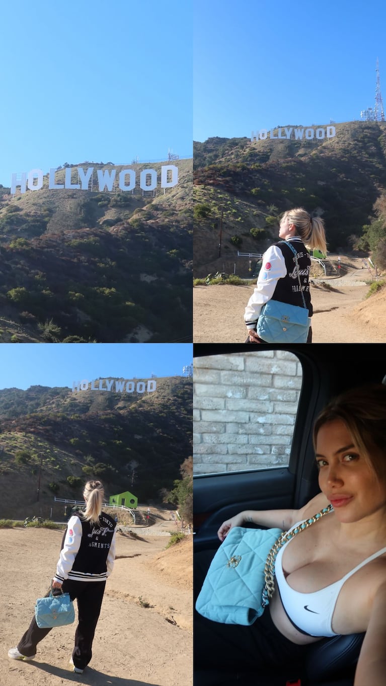 Wanda Nara llegó a Hollywood: las sugerentes fotos en top blanco | Créditos: Instagram @wanda_nara