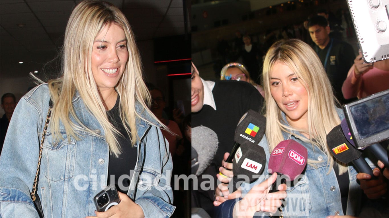 Wanda Nara llegó a la Argentina (Fotos: Movilpress).