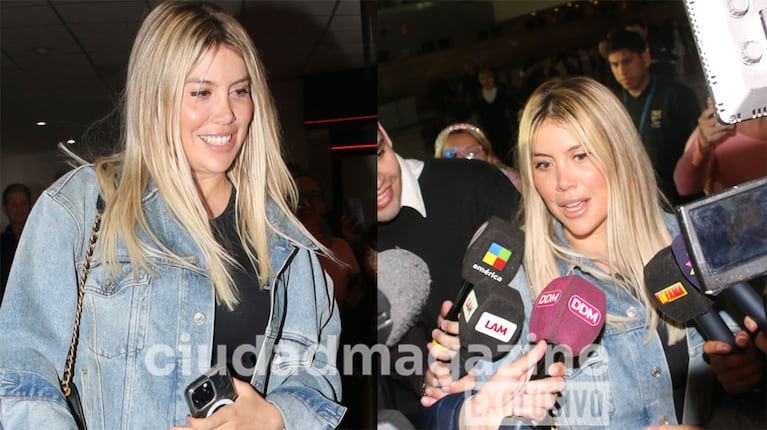 Wanda Nara llegó a la Argentina (Fotos: Movilpress).