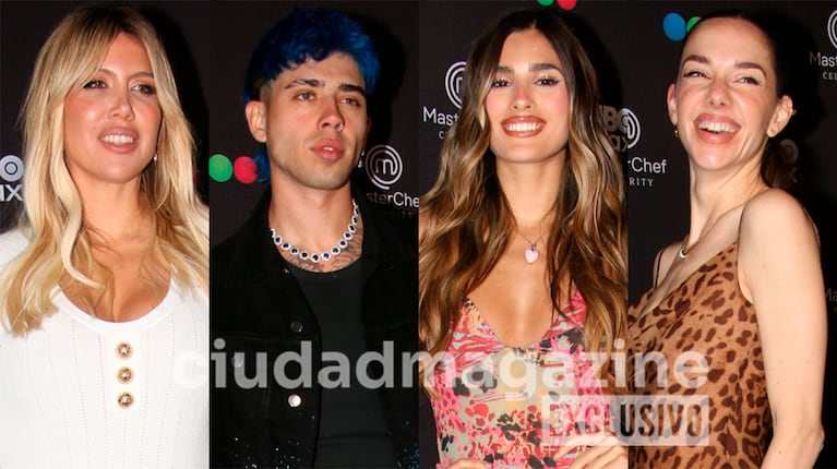 Wanda Nara, Luck Ra, Julieta Poggio y Julieta Nair Calvo en el estreno de Masterchef Celebrity (Fotos: Movilpress).