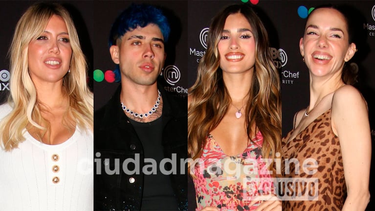 Wanda Nara, Luck Ra, Julieta Poggio y Julieta Nair Calvo en el estreno de Masterchef Celebrity (Fotos: Movilpress).