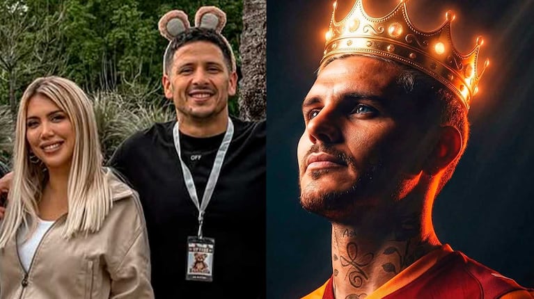 Wanda Nara, Martín Migueles y Mauro Icardi (Fotos: Instagram @wanda_nara y @mauroicardi)