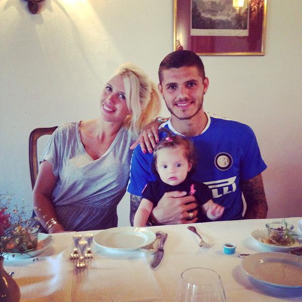 Wanda Nara, Mauro Icardi y Francesca. (Foto: @MauroIcardi)