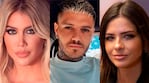 Wanda Nara, Mauro Icardi y la China Suárez (Fotos: redes sociales).