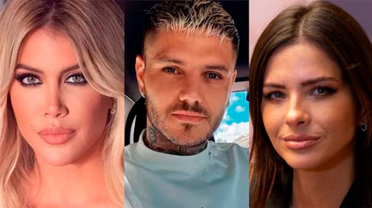 Wanda Nara, Mauro Icardi y la China Suárez (Fotos: redes sociales).