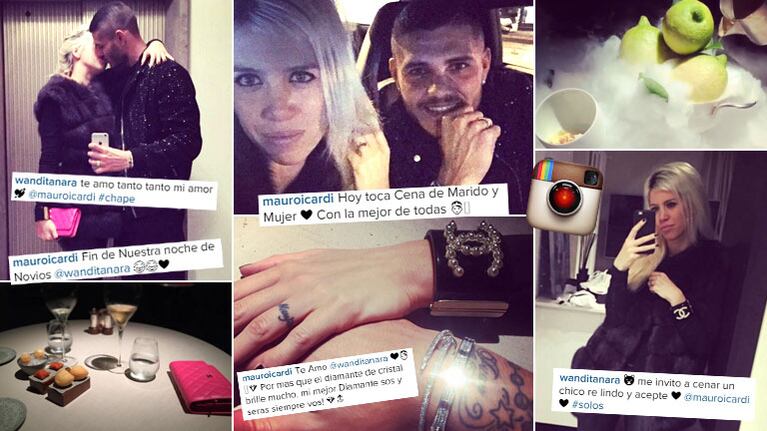 Wanda Nara, Mauro Icardi y su “noche de novios”. (Foto: Instagram)