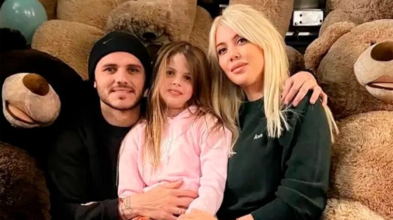 Wanda Nara, Mauro y Francesca Icardi.