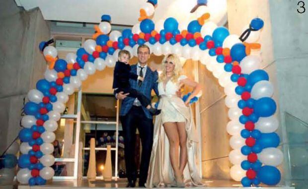 Wanda Nara, Maxi López y Benedicto. (Foto: revista Caras)
