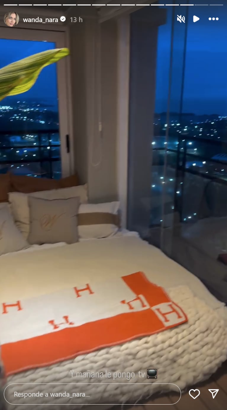 Wanda Nara mostró cómo quedó su habitación. Foto: IG | wanda_nara