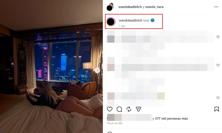Wanda Nara mostró su impactante tour por el mundo (Foto de Instagram)