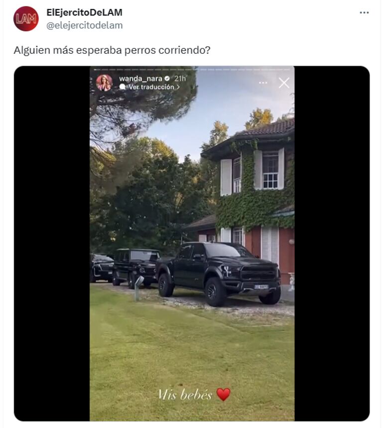 Wanda Nara mostró su valiosa colección de camionetas negras de alta gama en Milán