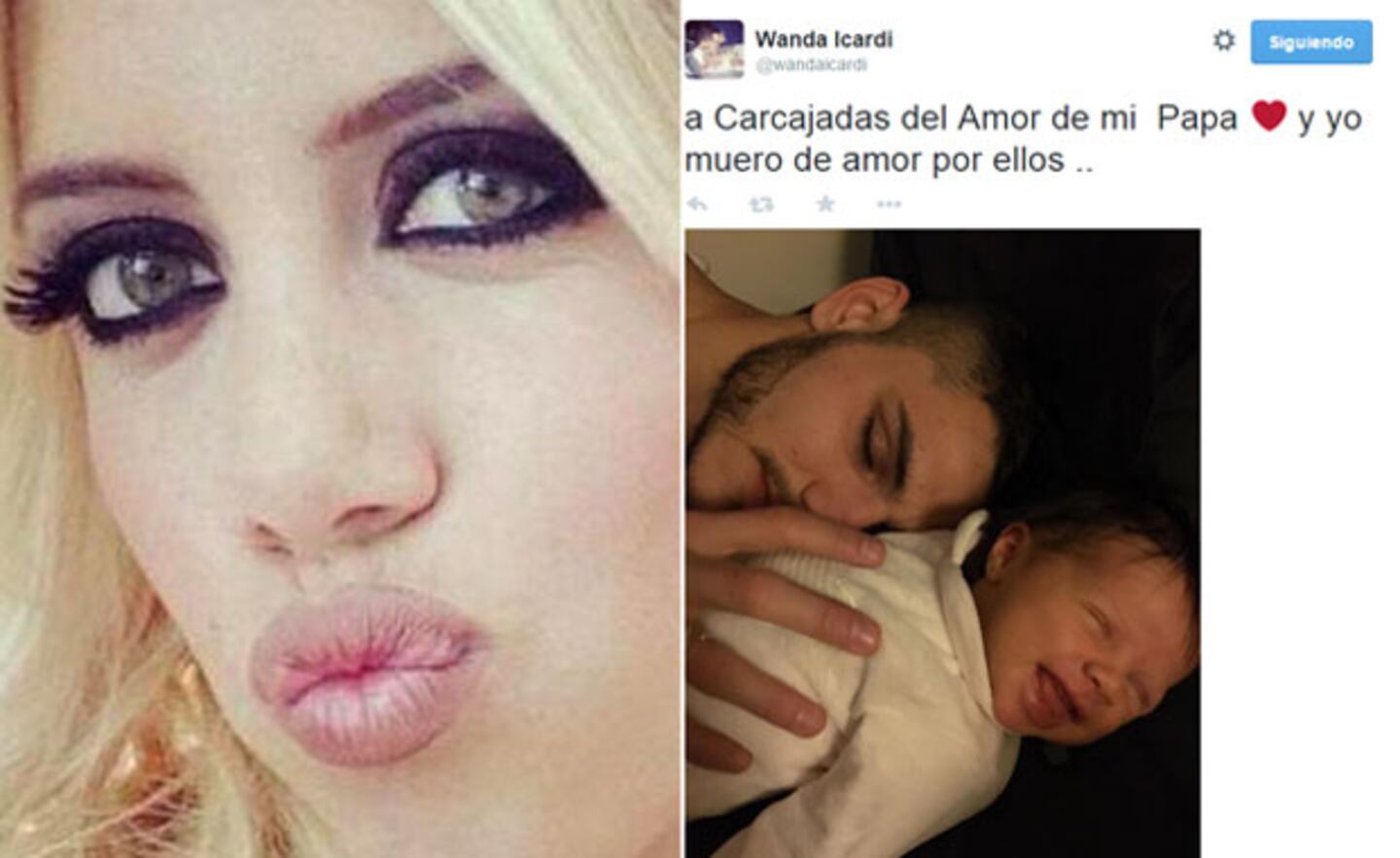 Wanda Nara, muerta de amor por Mauro Icardi y Francesca. (Foto: Twitter)