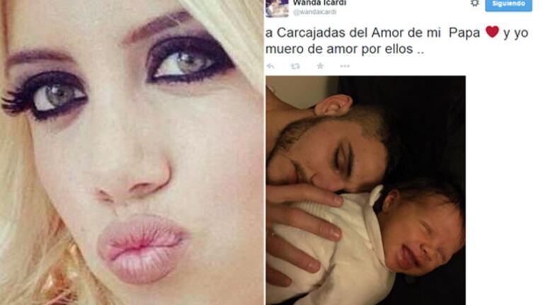 Wanda Nara, muerta de amor por Mauro Icardi y Francesca. (Foto: Twitter)