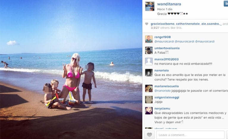 Wanda Nara, muy sexy en las playas europeas (Fotos: Instagram). 