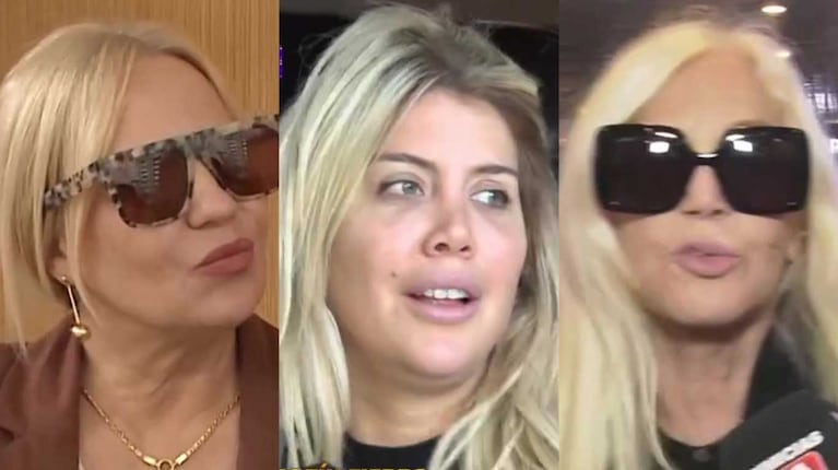 Wanda Nara, Nora Colosimo y Susana Giménez  (Fotos: capturas América TV, Telefe y Instagram @wanda_nara)