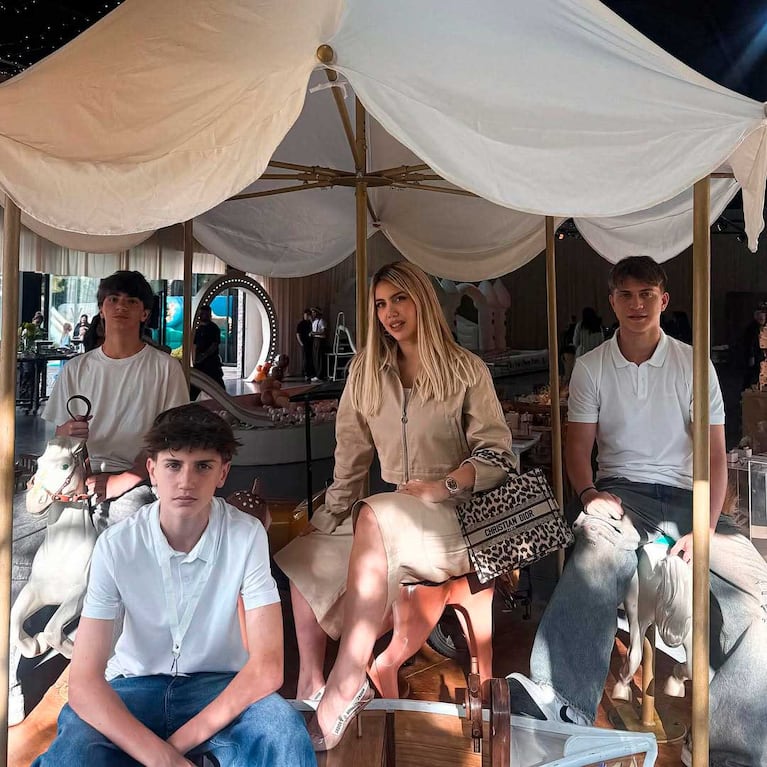 Wanda Nara presumió el cumpleaños de su hija menor en compañía de la familia de Mauro Icardi