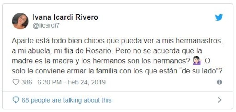 Wanda Nara publicó un tweet ¿con mensaje oculto para Ivana Icardi? y ella respondió con todo: "Más falsa que billete de 3 pesos"