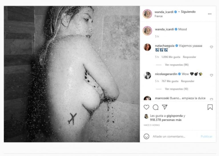 Wanda Nara publicó una foto al borde de la censura en medio del escándalo con Mauro Icardi