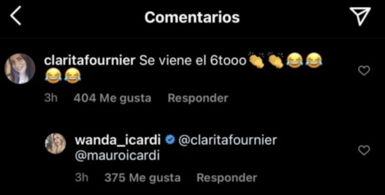Wanda Nara reaccionó ante la posibilidad de tener otro hijo con Mauro Icardi: le dijeron que se viene el sexto bebé y ella arrobó al futbolista