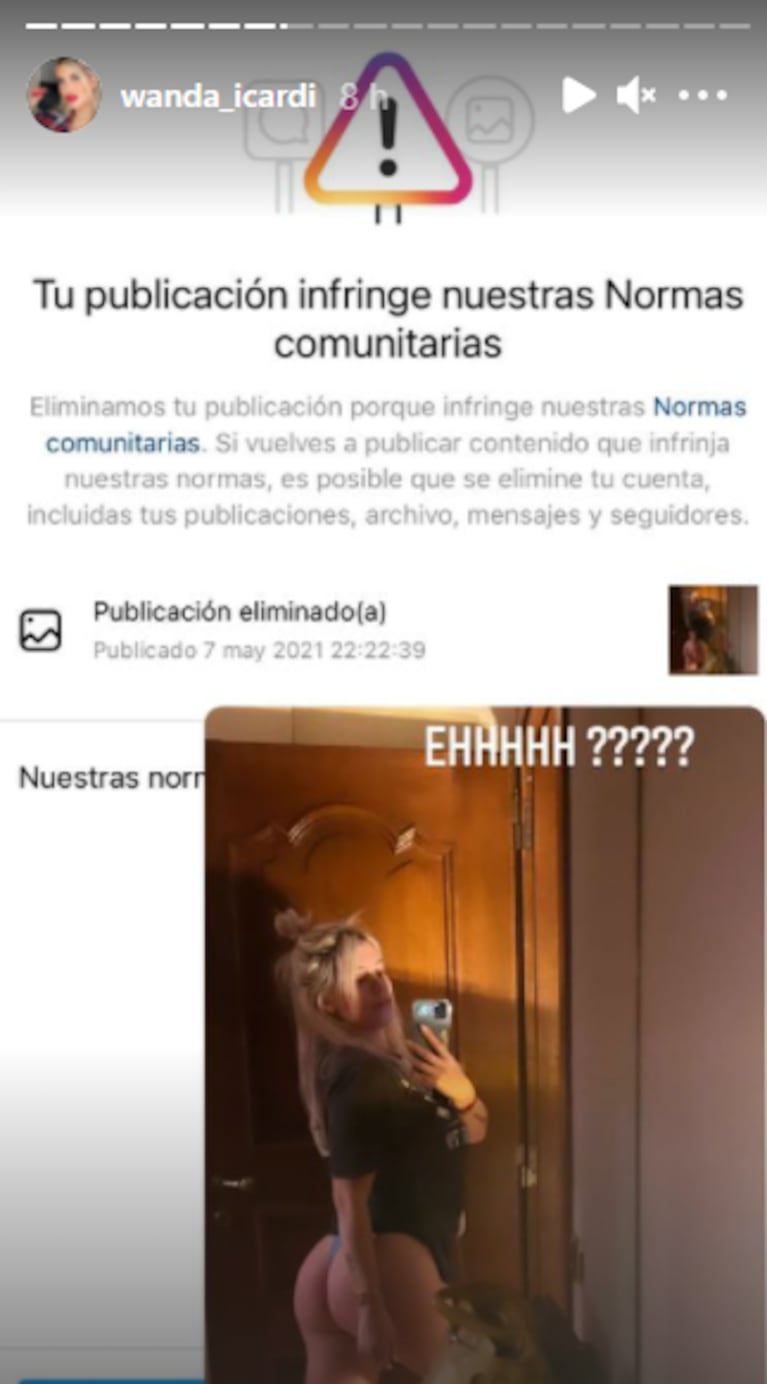 Wanda Nara republicó una foto sexy que le habían censurado ¡y se refirió a Sol Pérez!: "La envidia entre mujeres es una de las cosas más feas"