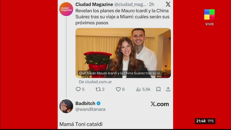 Wanda Nara respondió a una publicación de Ciudad Magazine y generó todo tipo de debates (Foto: captura de LAM).