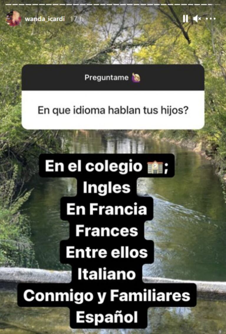 Wanda Nara reveló en qué idiomas hablan sus hijos: "Conmigo en español y entre ellos en italiano"