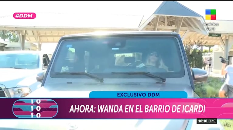 Wanda Nara saliendo del barrio cerrado de Nordelta donde vive Mauro Icardi. (Foto: DDM)