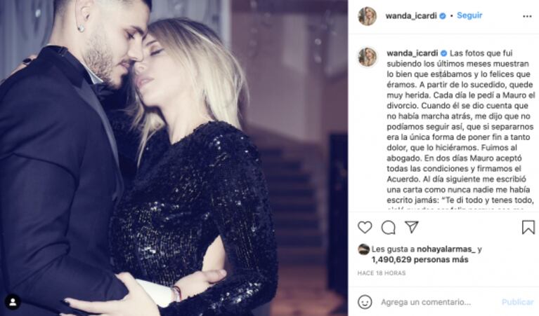 Wanda Nara salió fuerte al cruce de la versión de crisis de pareja con Mauro Icardi: "Las fotos muestran lo bien que estábamos"