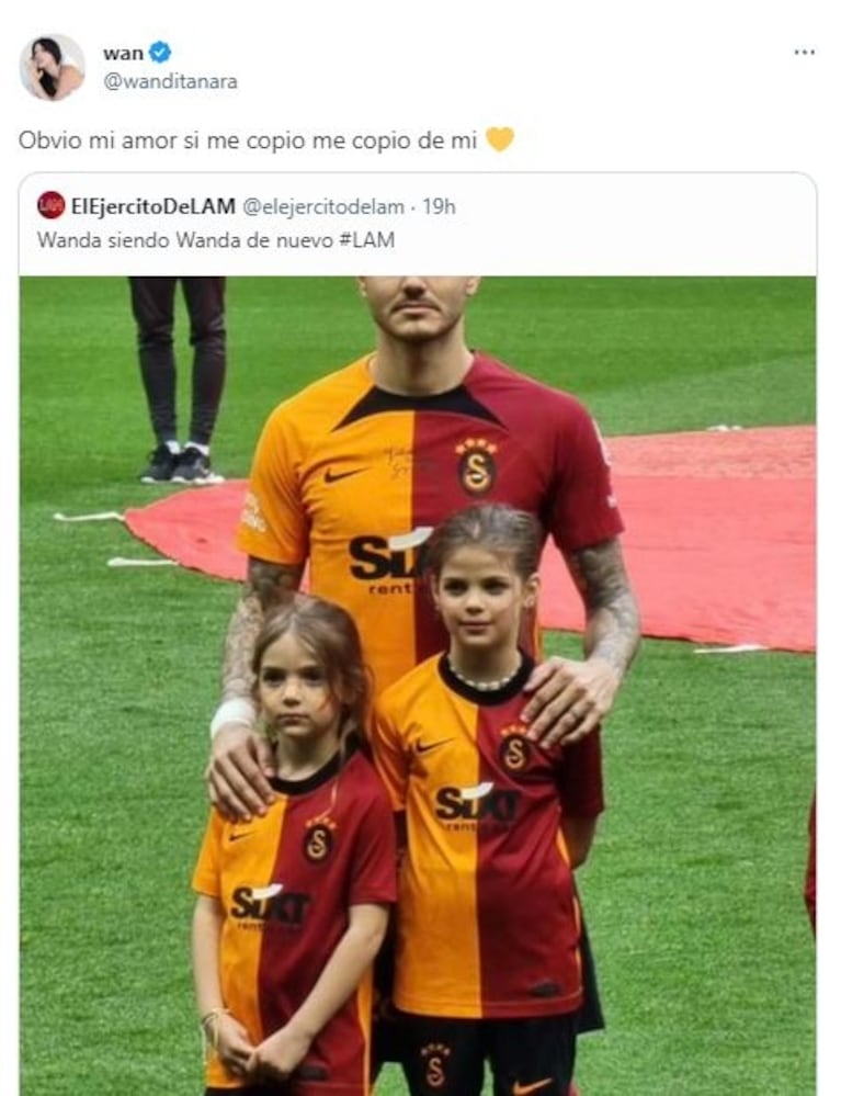 Wanda Nara saltó con todo cuando cuestionaron un mensaje que le dedicó a Mauro Icardi: "Obvio, mi amor"