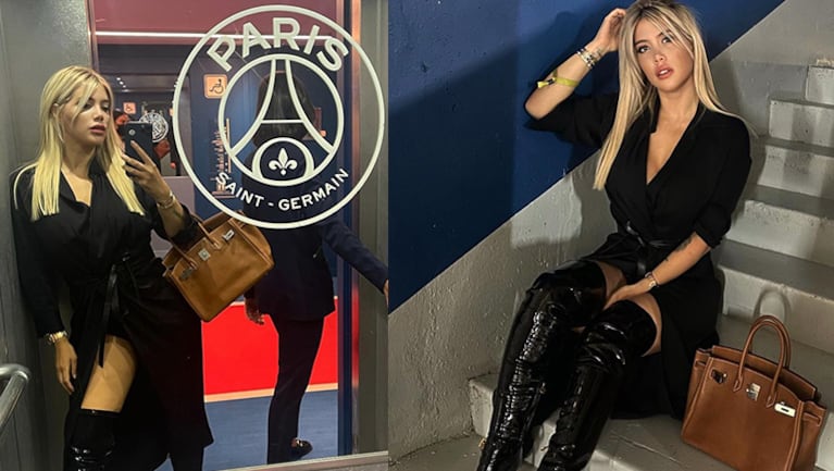 Wanda Nara se animó a un outfit picante para ir a ver al PSG.