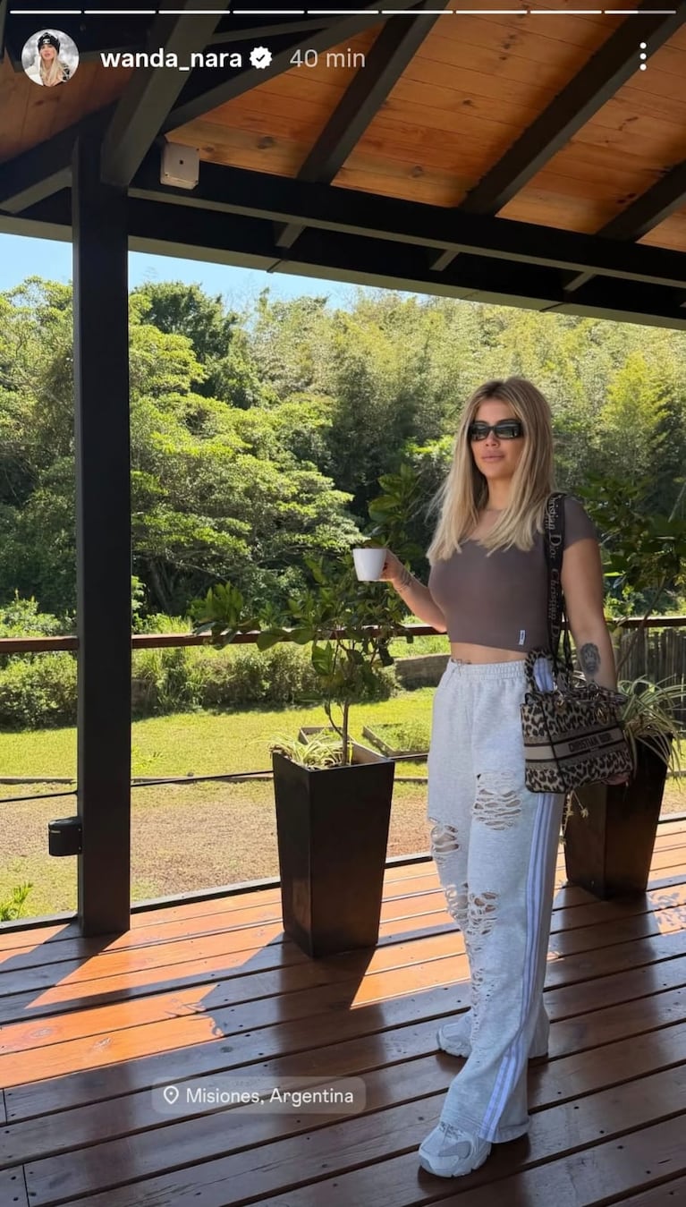 Wanda Nara se fue a Misiones con sus hijas (Foto: captura de Instagram/@wanda_nara).