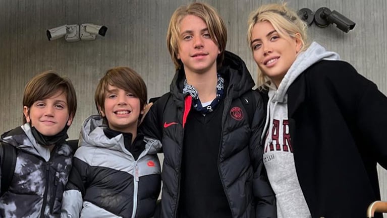 Wanda Nara se fue de vacaciones de invierno con sus hijos mayores.