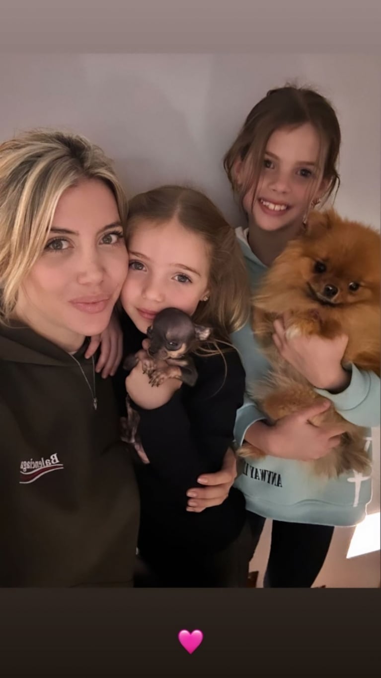 Wanda Nara se refugia en sus hijas tras hablar sobre su problema de salud: sus tiernas fotos juntas