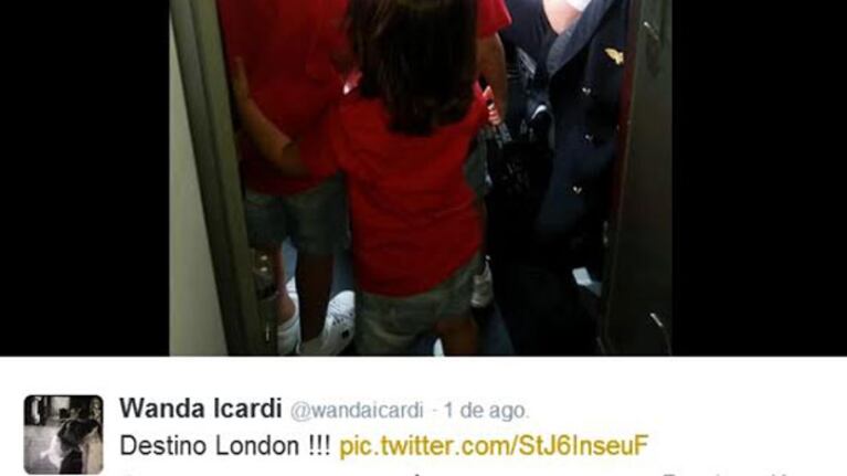 Wanda Nara se reporta desde Londres (Foto: Twitter)
