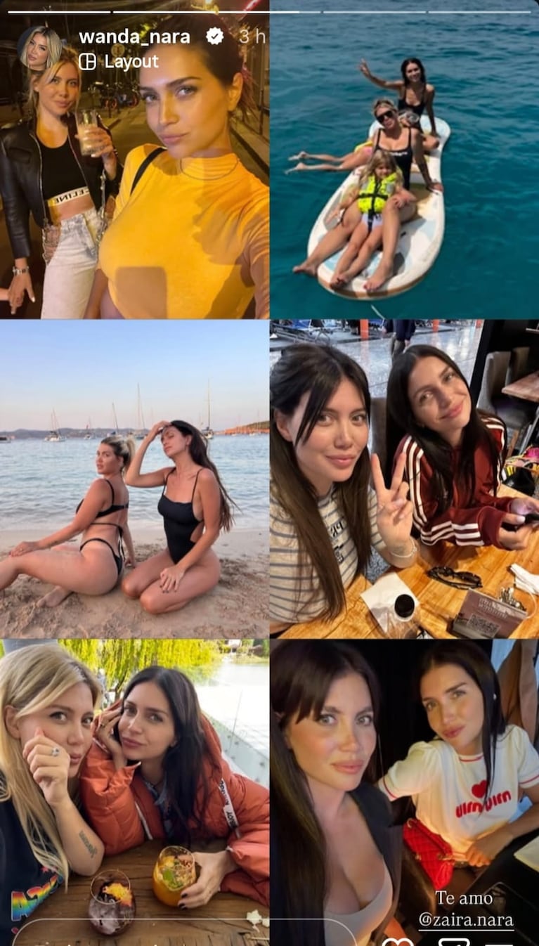 Wanda Nara sorprendió a su hermana Zaira en el día de su cumpleaños con un collage (Foto: Instagram/@wanda_nara).