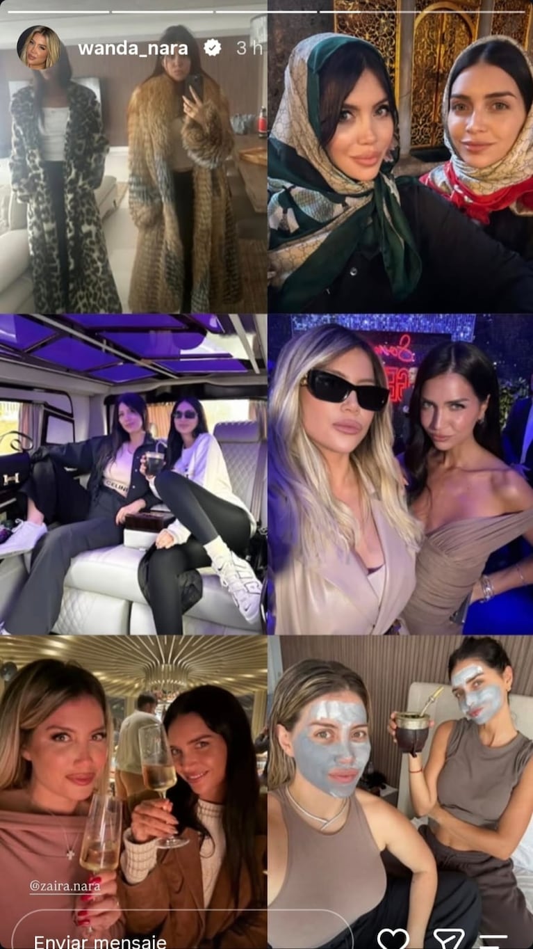 Wanda Nara sorprendió a su hermana Zaira en el día de su cumpleaños con un collage (Foto: Instagram/@wanda_nara).