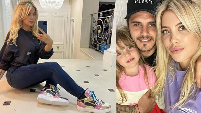 Wanda Nara sorprendió al lucir un llamativo modelo de zapatillas en el cumple de Isabella: ¿cuánto cuestan y cómo son?