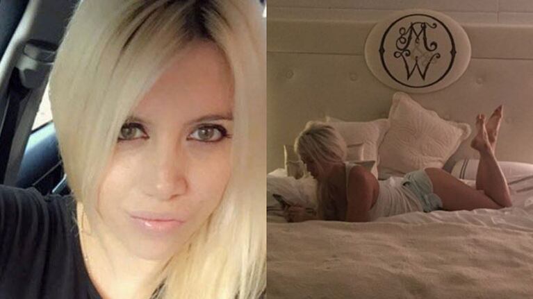 Wanda Nara, súper sexy en su cama. Fotos: Instagram. 