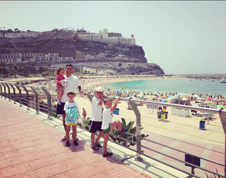 Wanda Nara, sus hijos y Mauro Icardi, de vacaciones en Gran Canaria (Fotos: Instagram).