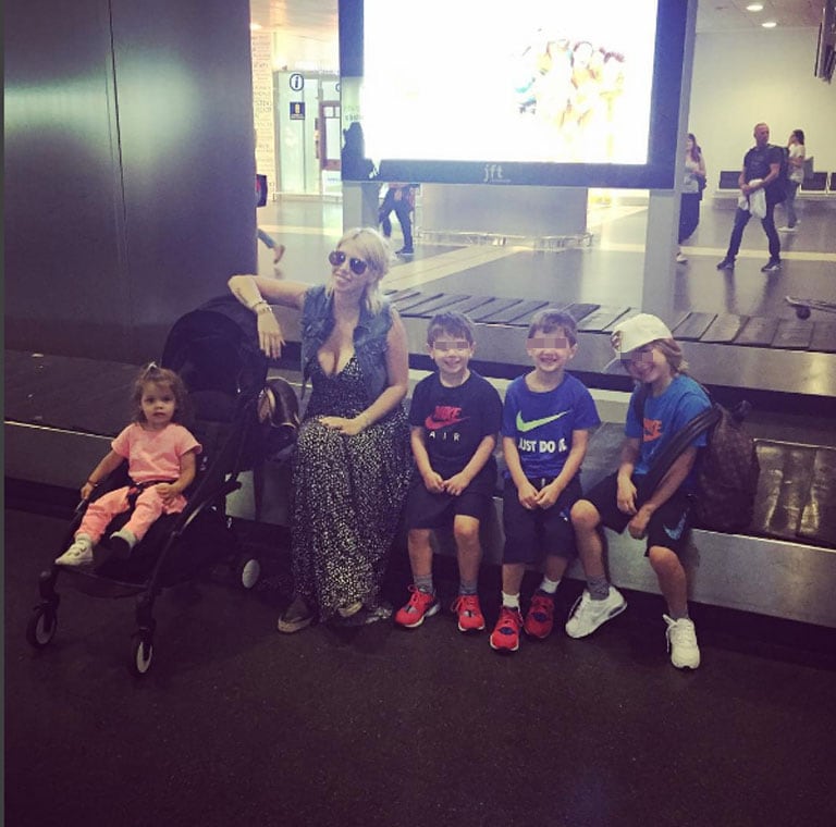 Wanda Nara, sus hijos y Mauro Icardi, de vacaciones en Gran Canaria (Fotos: Instagram).
