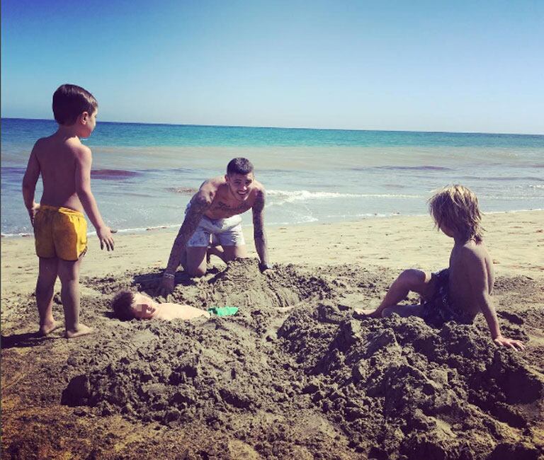 Wanda Nara, sus hijos y Mauro Icardi, de vacaciones en Gran Canaria (Fotos: Instagram).