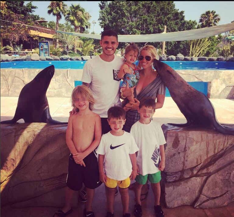 Wanda Nara, sus hijos y Mauro Icardi, de vacaciones en Gran Canaria (Fotos: Instagram).