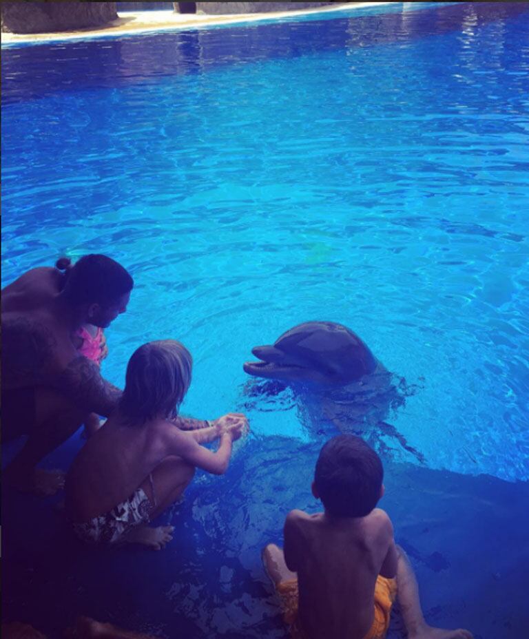 Wanda Nara, sus hijos y Mauro Icardi, de vacaciones en Gran Canaria (Fotos: Instagram).