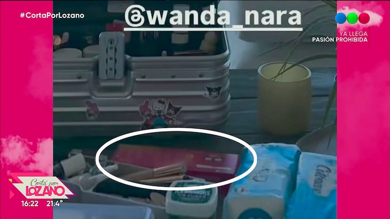 Wanda Nara tenía un test de embarazo sin usar.