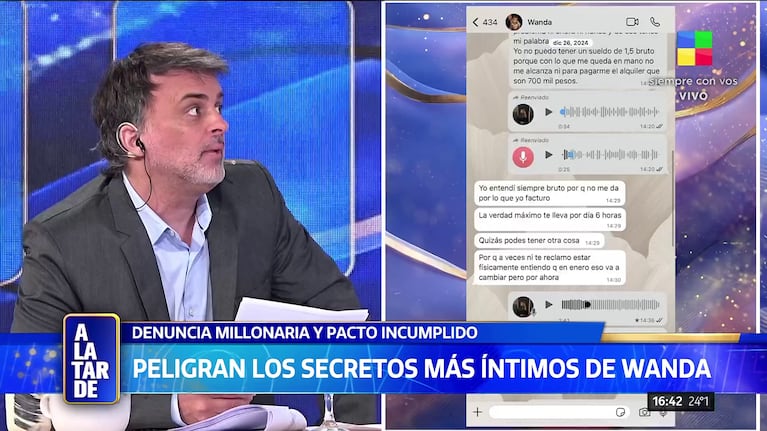 Wanda Nara va a juicio con su exsecretaria privada.