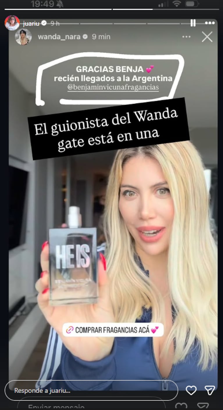 Wanda Nara y Benjamin Vicuña, la alianza menos pensada: “Recién llegados…” | Créditos: Instagram @wanda_nara