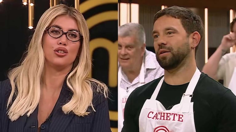 Wanda Nara y Cachete Sierra (Fotos: capturas Telefe)