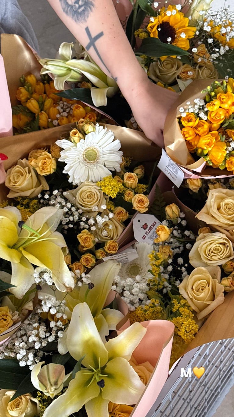 Wanda Nara y el romántico gesto de Martín Migueles por el Día de la Primavera. Crédito: Instagram
