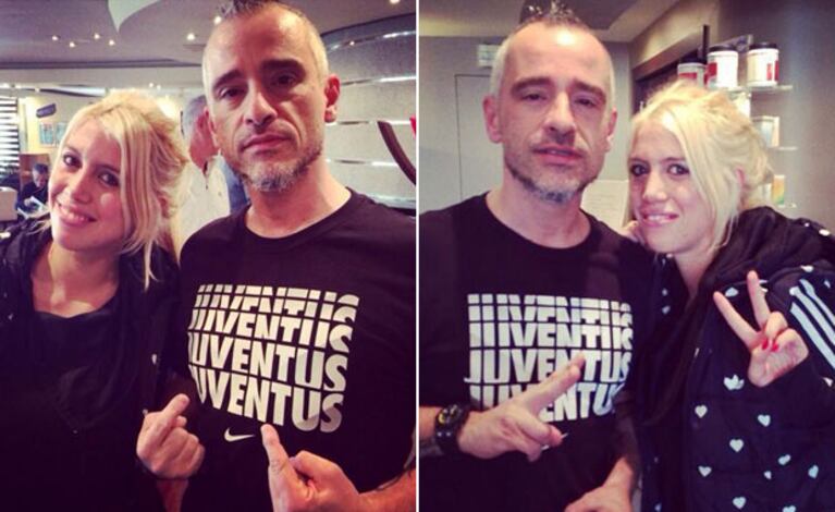 Wanda Nara y Eros Ramazzotti. (Foto: Twitter)